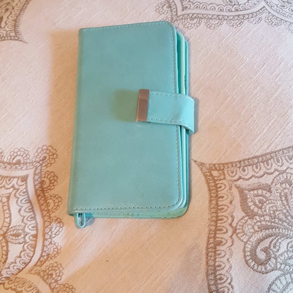 Tiffany blue Cell phone case/wristlet